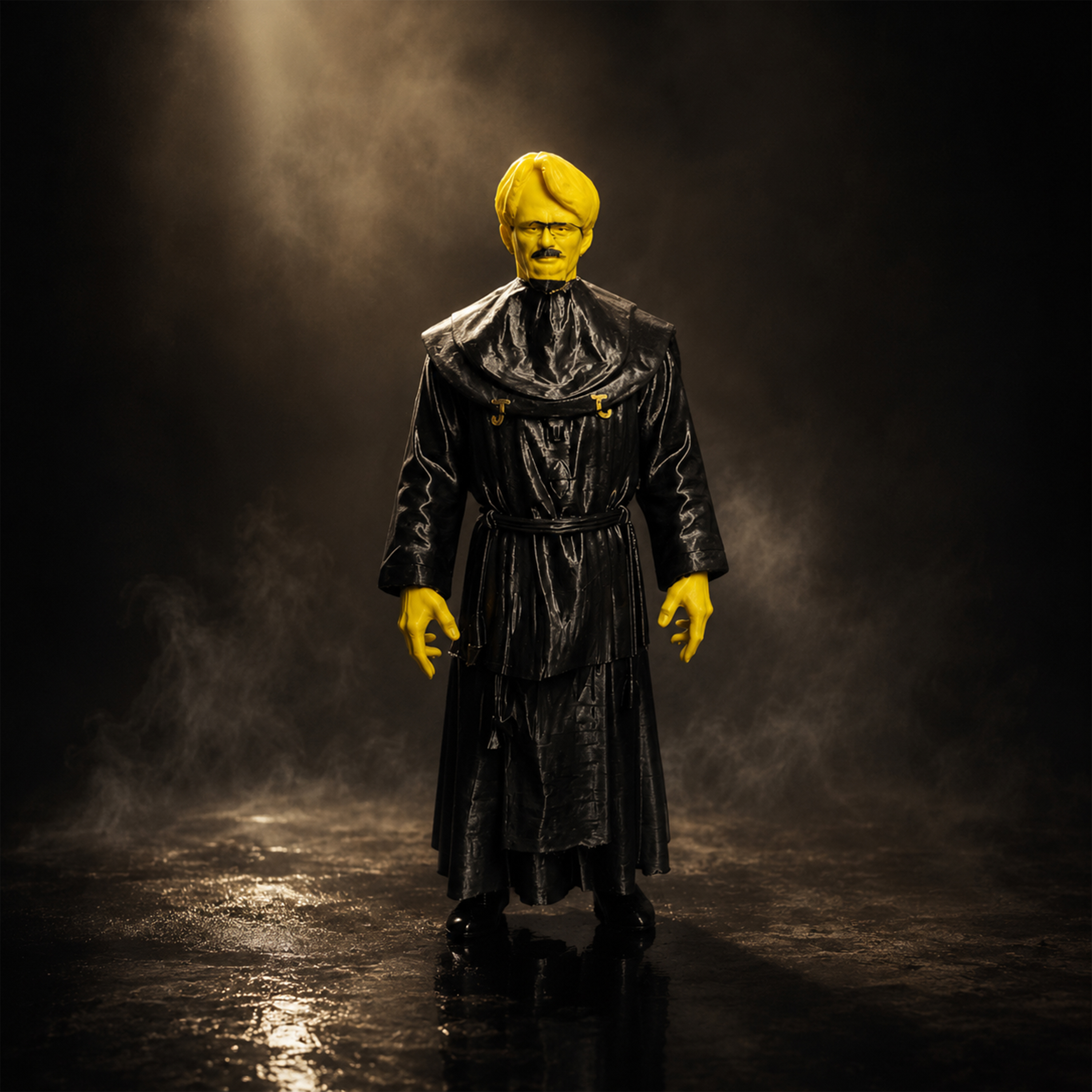 JJ, Supreme Moaning Guru, standing in the divine beam