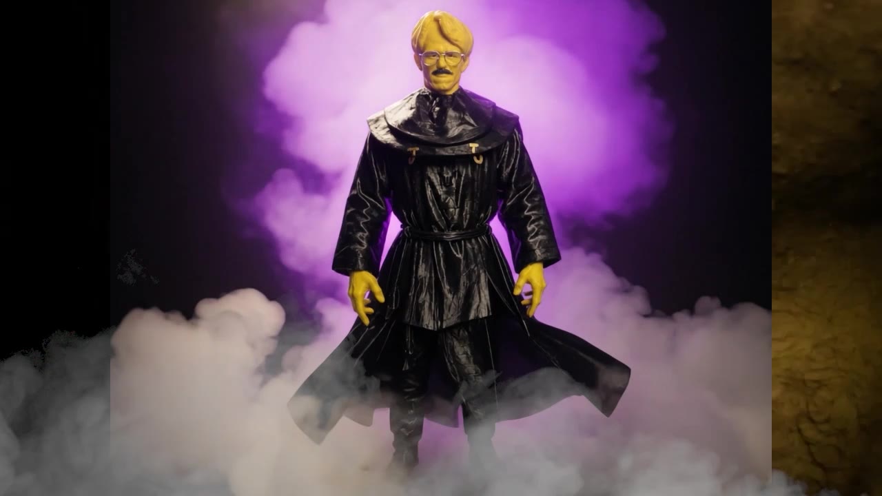 JJ wreathed in violet light